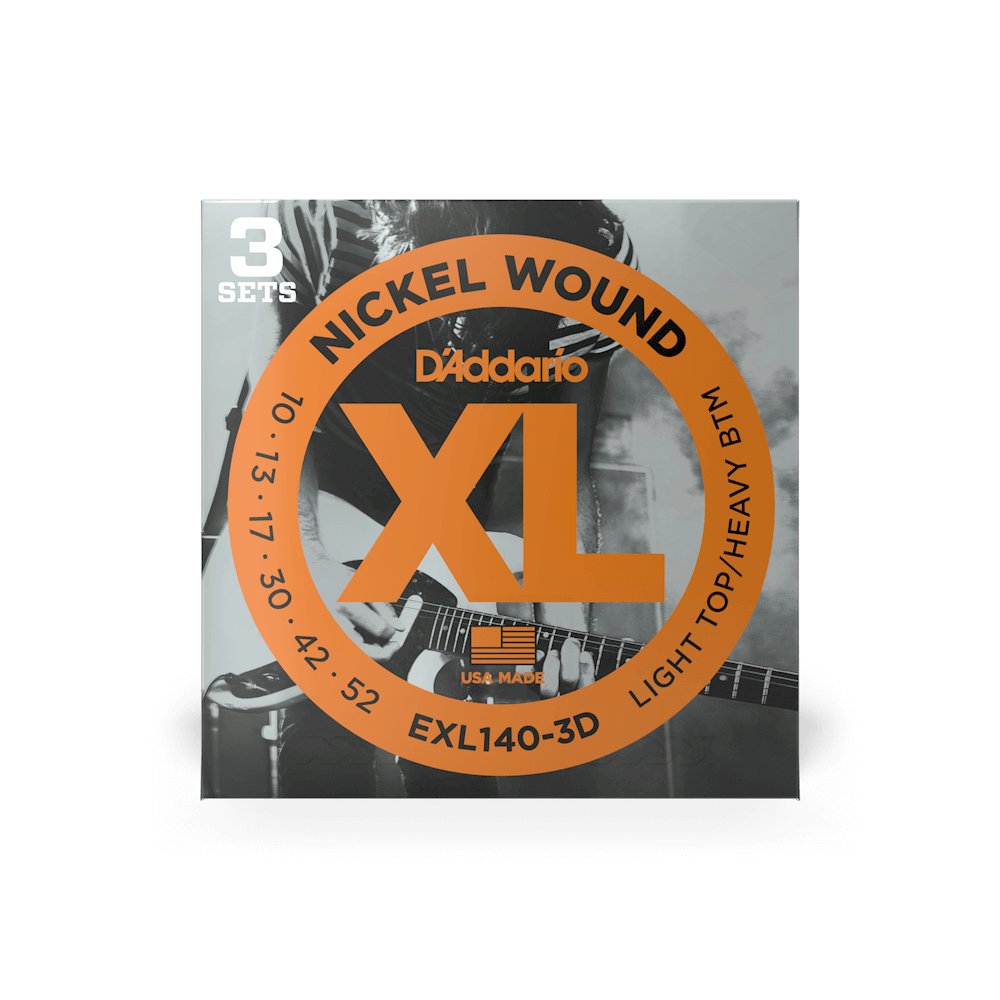 D'ADDARIO EXL140-3D ELECTRIC 10-52 3 PACK