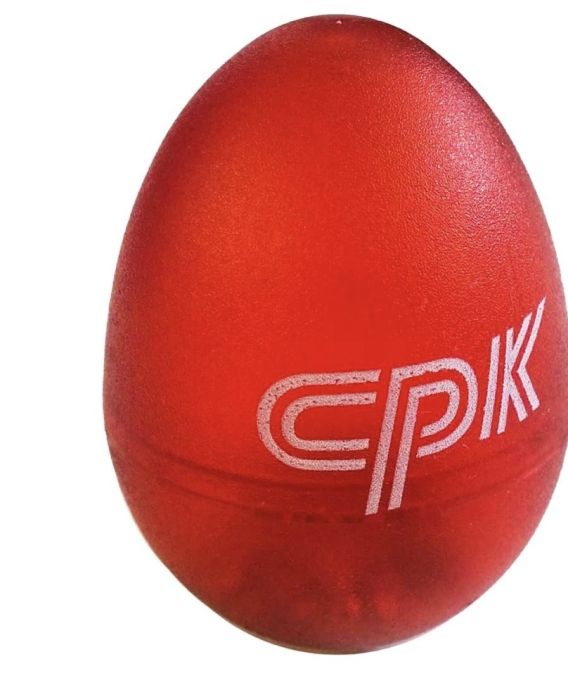 CPK TRANSPARENT EGG SHAKER -EACH (MIXED COLOURS)