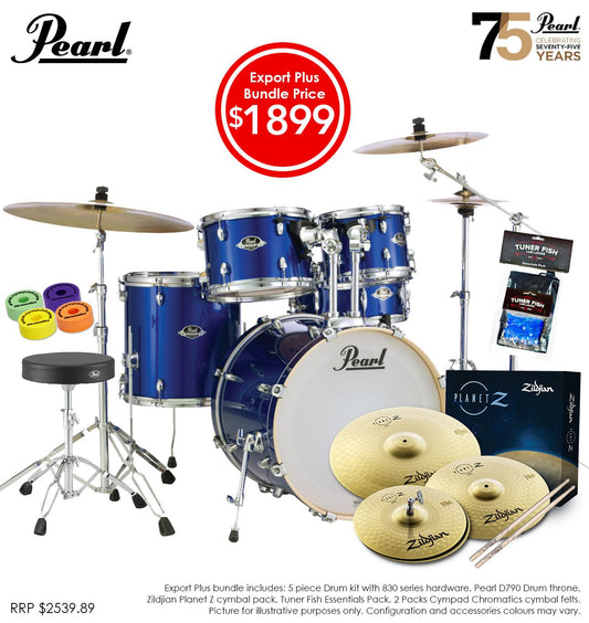 PEARL EXX EXPORT 22 FUSION+ DRUM KIT PACKAGE - HIGH VOLTAGE BLUE