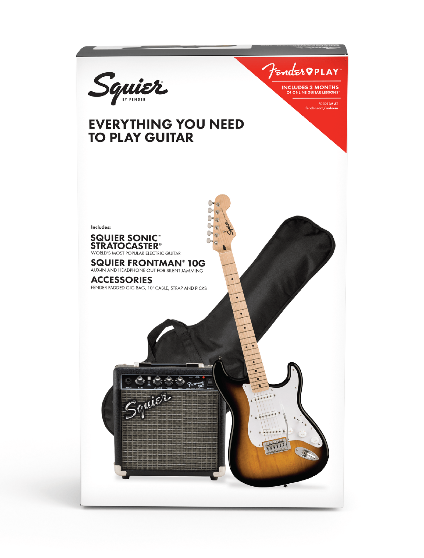 FENDER SQUIER SONIC STRATOCASTER PACK - 2 TONE SUNBURST