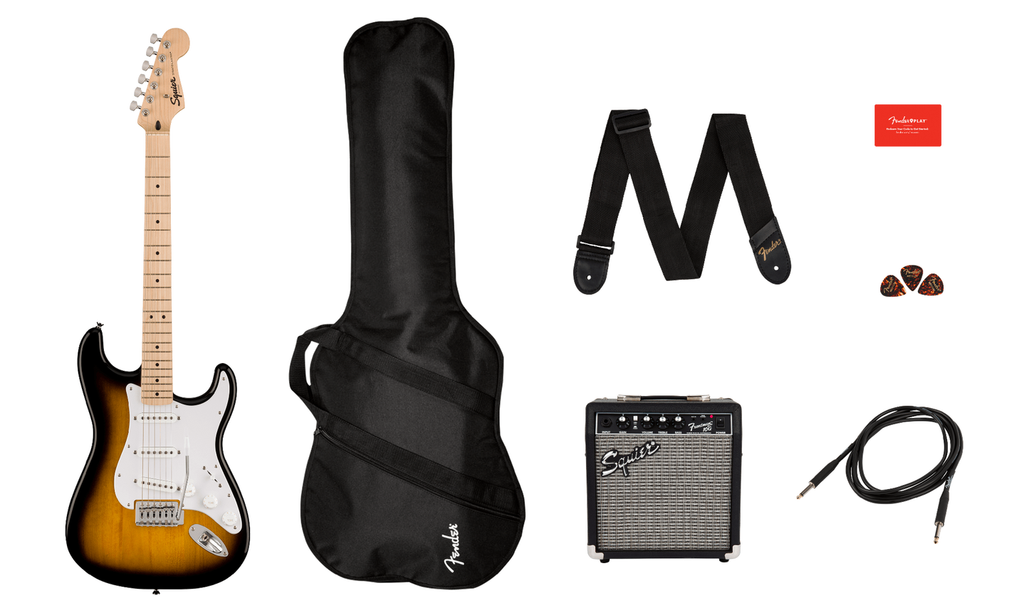 FENDER SQUIER SONIC STRATOCASTER PACK - 2 TONE SUNBURST