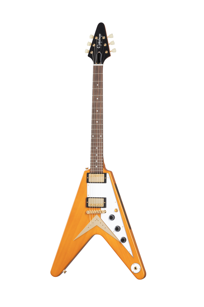 EPIPHONE 1958 KORINA FLYING V WHITE GUARD - CASE (ENSPIRED BY GIBSON CUSTOM SHOP SERIES)