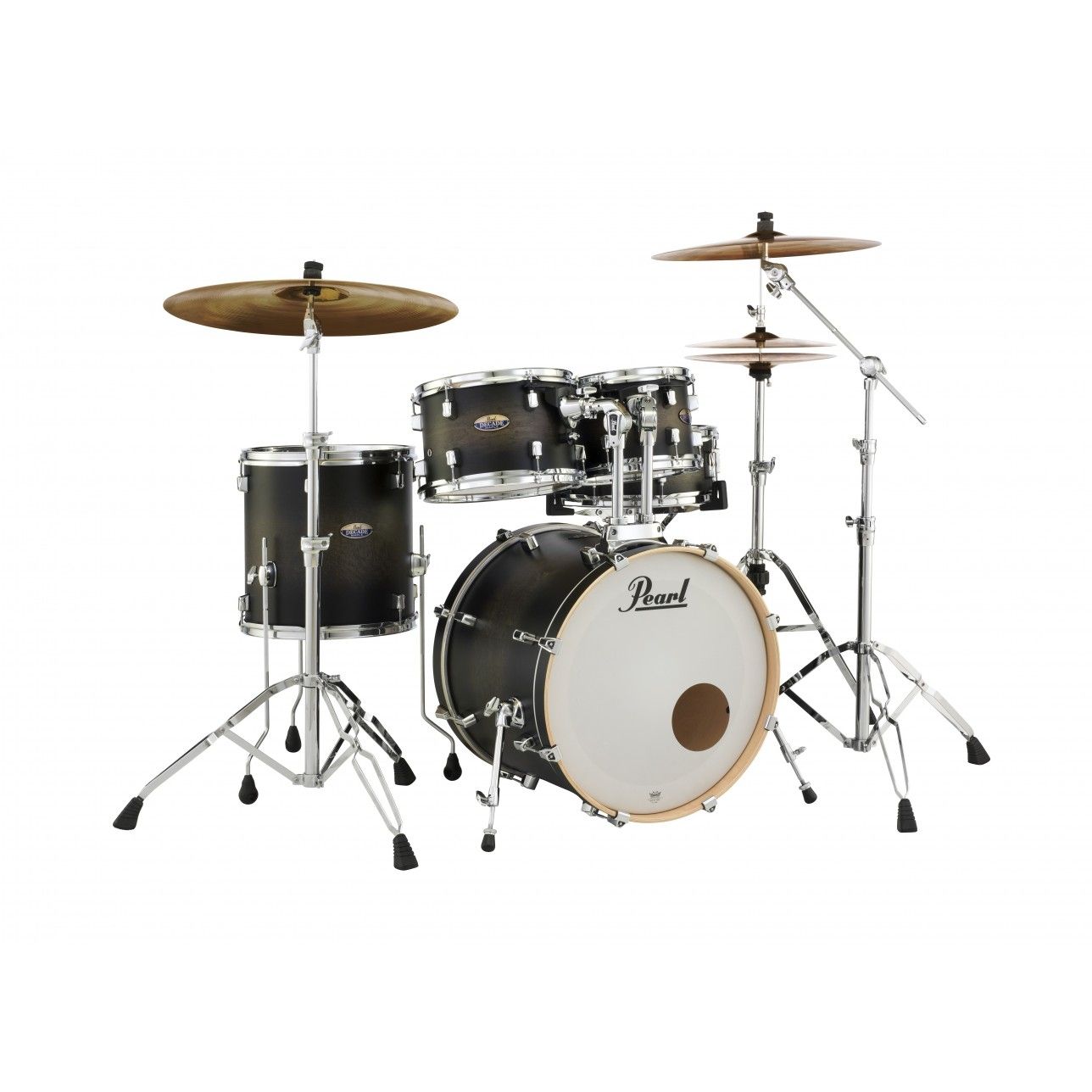 PEARL DMP DECADE MAPLE 22 FUSION DRUM KIT INCREDA-BUNDLE - W/ ZILDJIAN I SERIES CYMBAL PACK - STAIN BLACK BURST