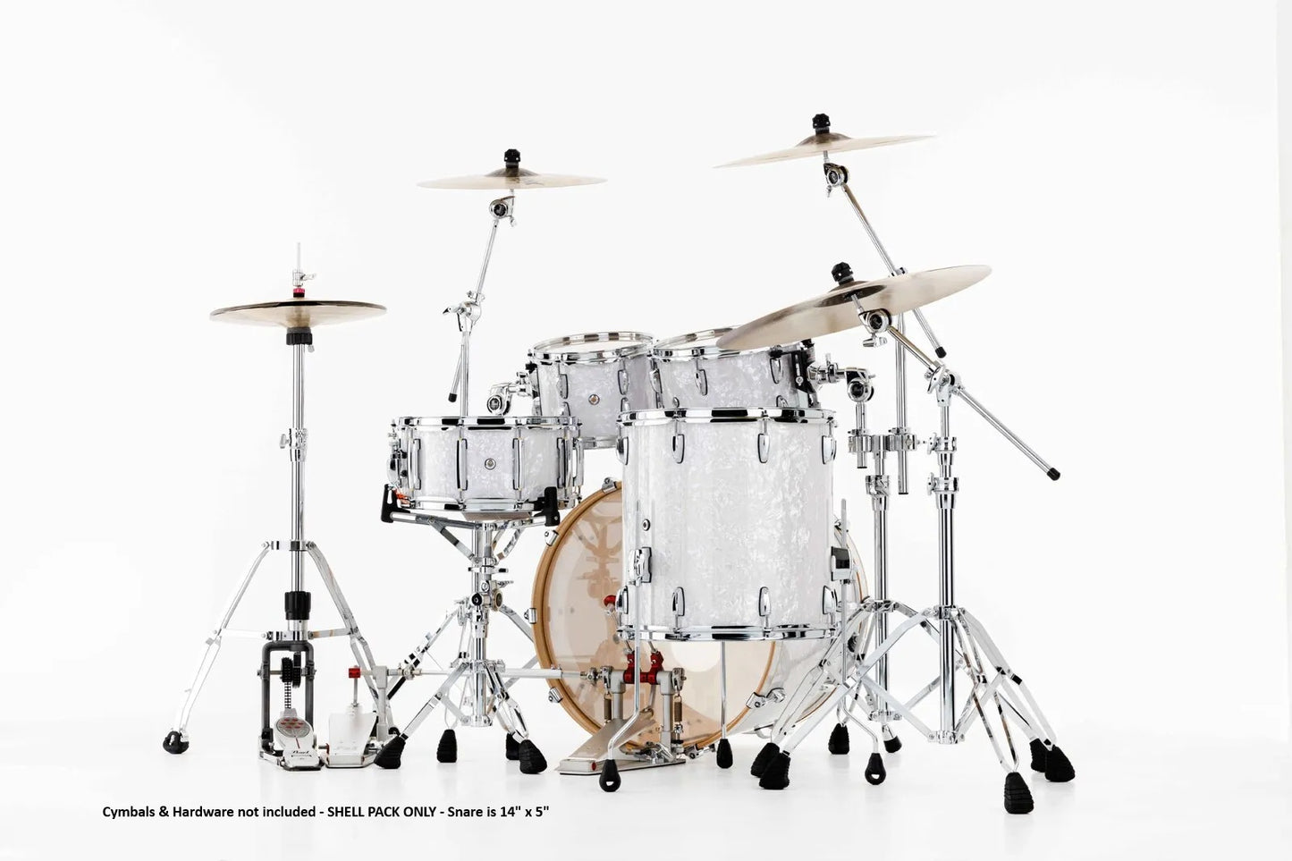 PEARL PMX PROFESSIONAL SERIES 22" FUSION PLUS 5 PIECE SHELL PACK - WHITE MARINE PEARL