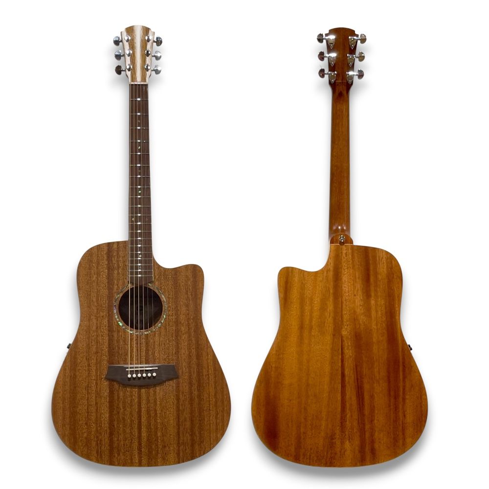 COLE CLARK STUDIO FL1EC DREAD ALL MAHOGANY AC/EL GUITAR - BAG
