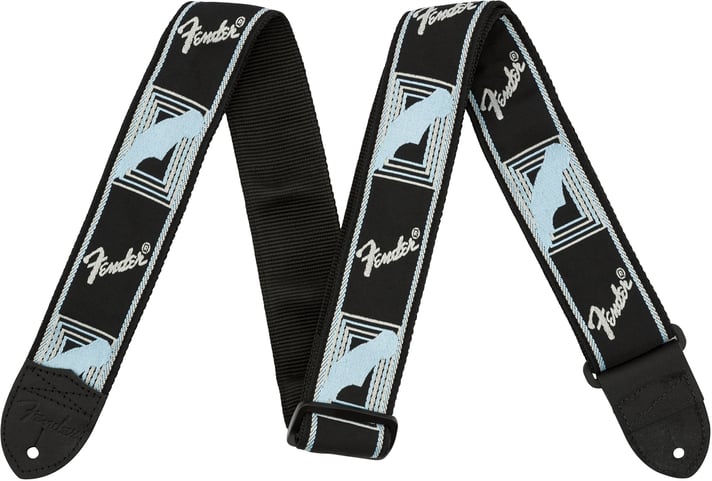 FENDER STRAP 2" MONO BLK/GREY/BLUE