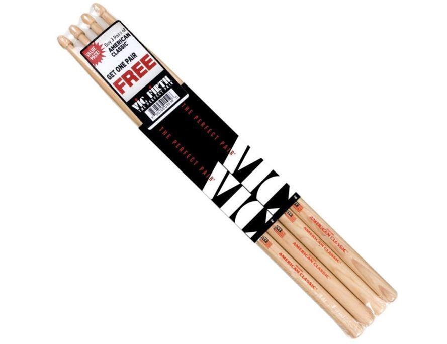 VIC FIRTH 7A WOOD PROMO PACK BUY 3 GET 1 FREE