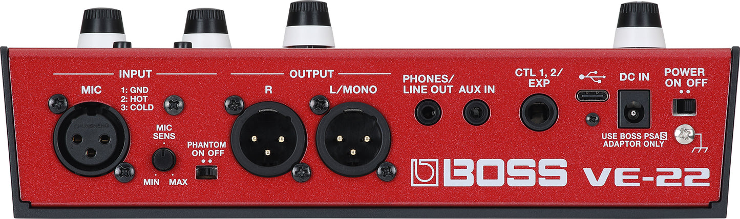 BOSS VE-22 VOCAL PERFORMER FX PEDAL