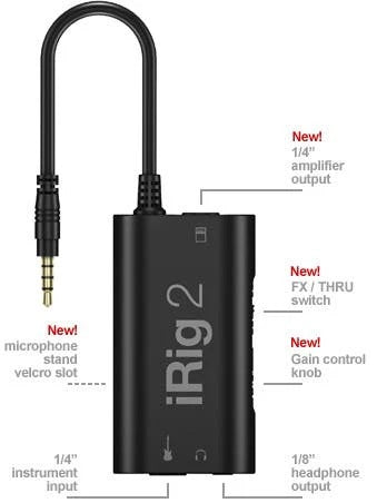 IRIG 2 GTR/BASS INTERFACE FOR IOS SMARTPHONE
