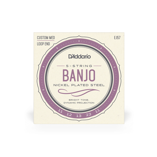 D'ADDARIO EJ57 5 STRING BANJO SET 11-22