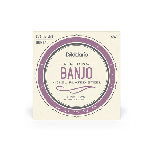 D'ADDARIO EJ57 5 STRING BANJO SET 11-22