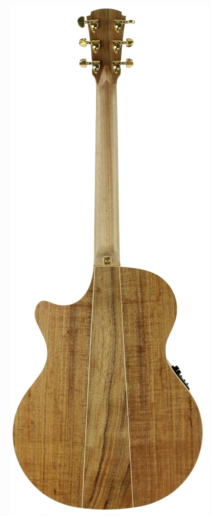 COLE CLARK TL2EC THINLINE ALL BLACKWOOD ACOUSTIC/ELECTRIC GUITAR - CASE