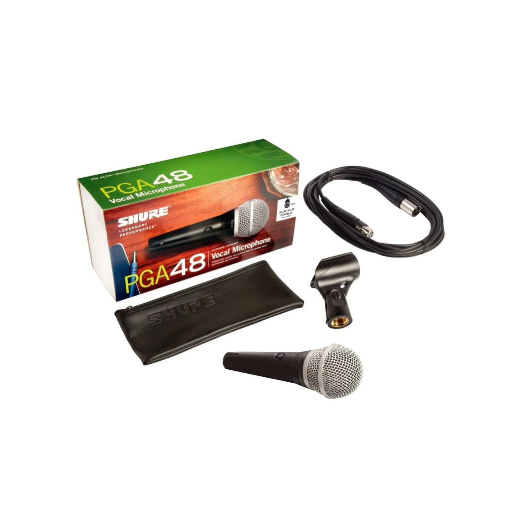 SHURE PGA48 QTR MICROPHONE - JACK TO XLR CABLE