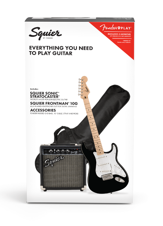 FENDER SQUIER SONIC STRATOCASTER PACK - BLACK