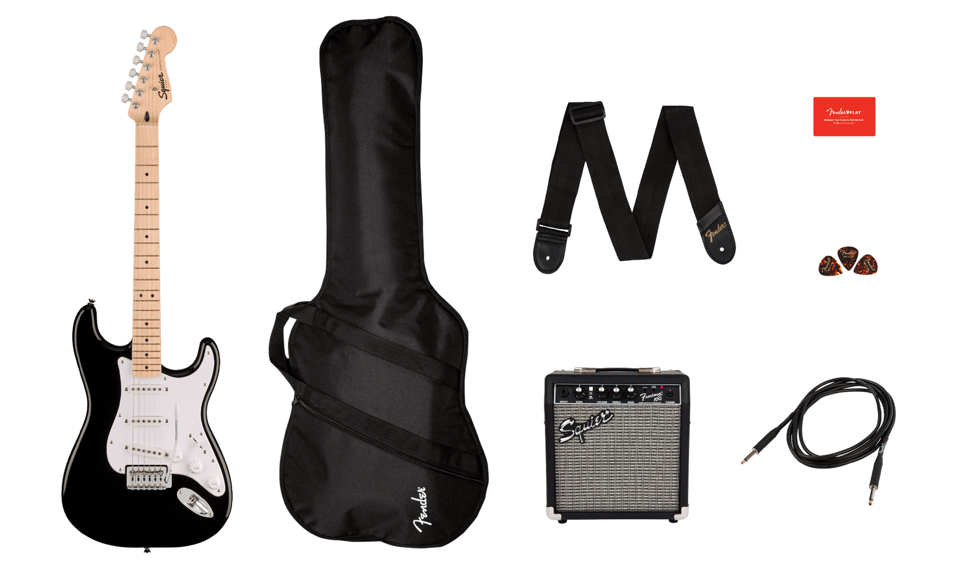 FENDER SQUIER SONIC STRATOCASTER PACK - BLACK