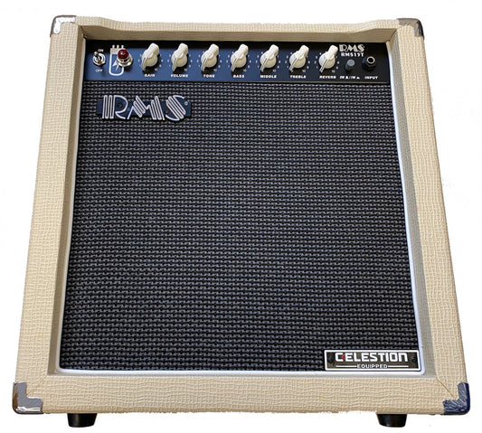 RMS 15TR 15W TUBE GUITAR AMP WITH REVERB - WHITE