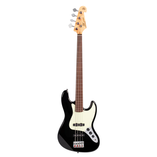 SX J STYLE FRETLESS BASS - BLACK