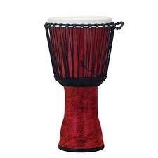 PEARL 12" SYNTHETIC SHELL DJEMBE ROPE TUNED - MOLTEN SCARLET
