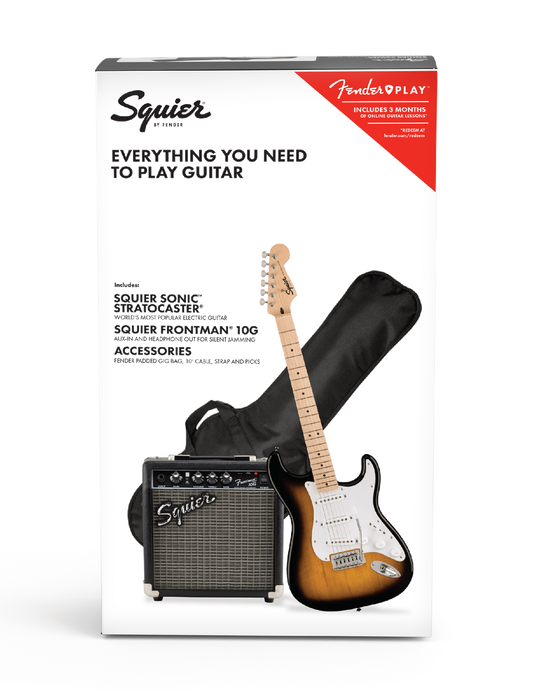 FENDER SQUIER SONIC STRATOCASTER PACK - 2 TONE SUNBURST