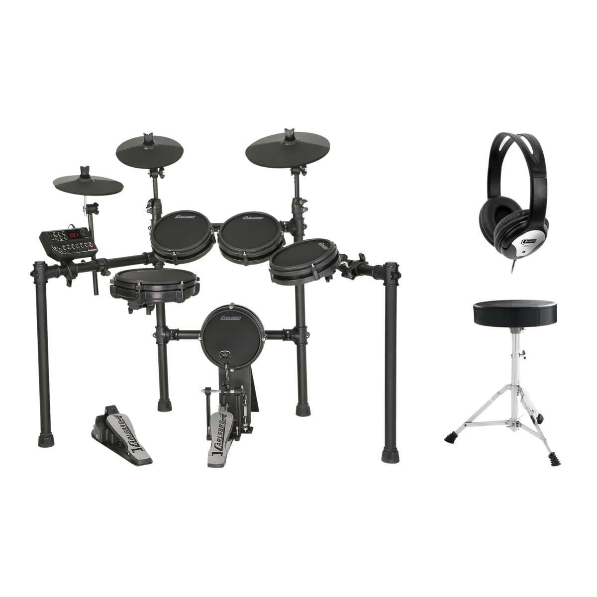 CARLSBRO CSD35M MESH HEAD DIGITAL DRUM KIT PACKAGE W/STOOL/HEADPHONES