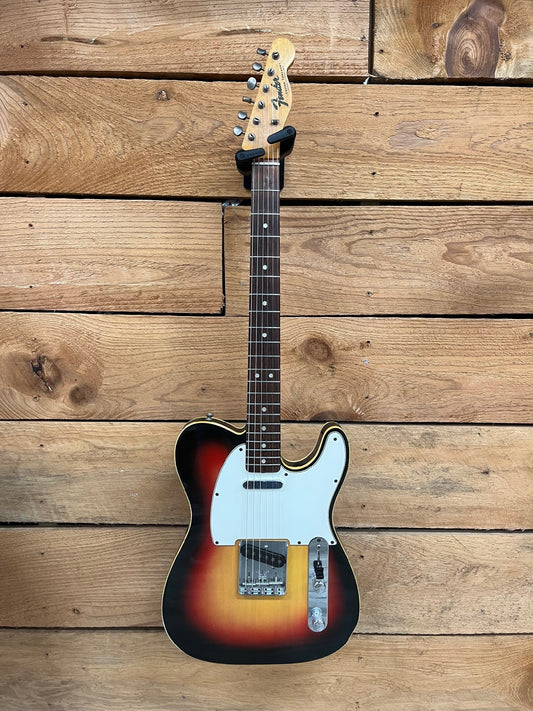 VINTAGE - 1967 FENDER TELECASTER CUSTOM SUNBURST - STANFORD IMPORTS CASE