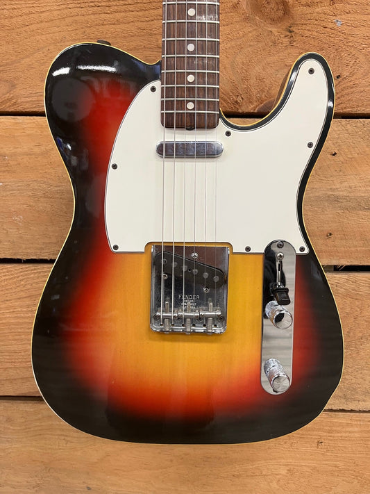 VINTAGE - 1967 FENDER TELECASTER CUSTOM SUNBURST - STANFORD IMPORTS CASE