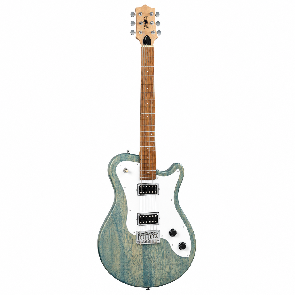 PRATLEY ELECTRIC REVOLUTION DVR HH ELECTRIC GUITAR - DENIUM BLUE - FOAM HARDCASE