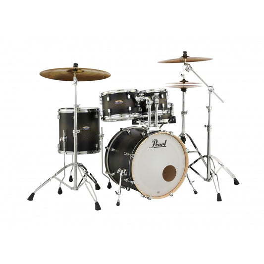 PEARL DMP DECADE MAPLE 22 FUSION DRUM KIT INCREDA-BUNDLE - W/ ZILDJIAN I SERIES CYMBAL PACK - STAIN BLACK BURST