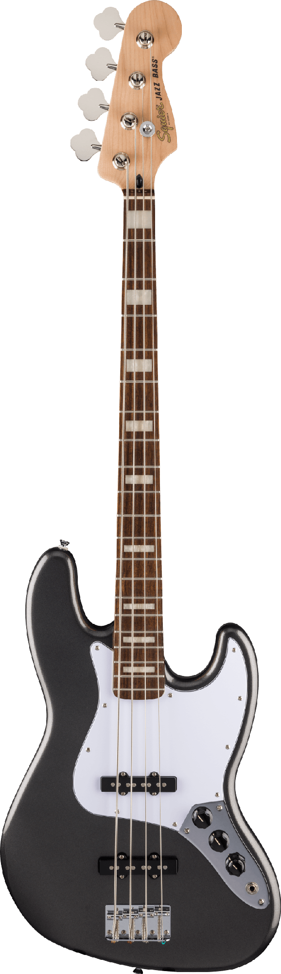 FENDER SQUIER FSR AFF ACTIVE JAZZ BASS - LRL CHARCOAL FROST METALLIC