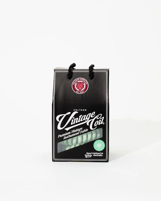 VOLTAGE MI VINTAGE COIL V2 SURF GREEN 25FT RA/ST CABLE