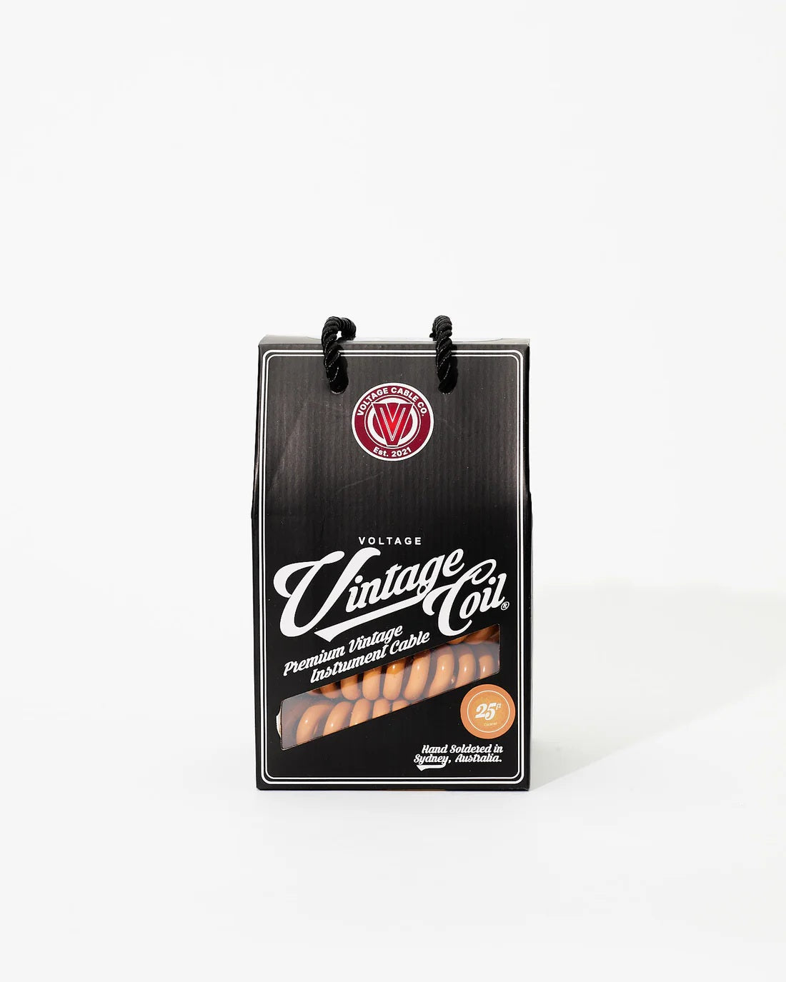 VOLTAGE MI VINTAGE COIL V2 CARAMEL 25FT RA/ST CABLE