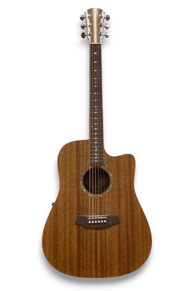 COLE CLARK STUDIO FL1EC DREAD ALL MAHOGANY AC/EL GUITAR - BAG