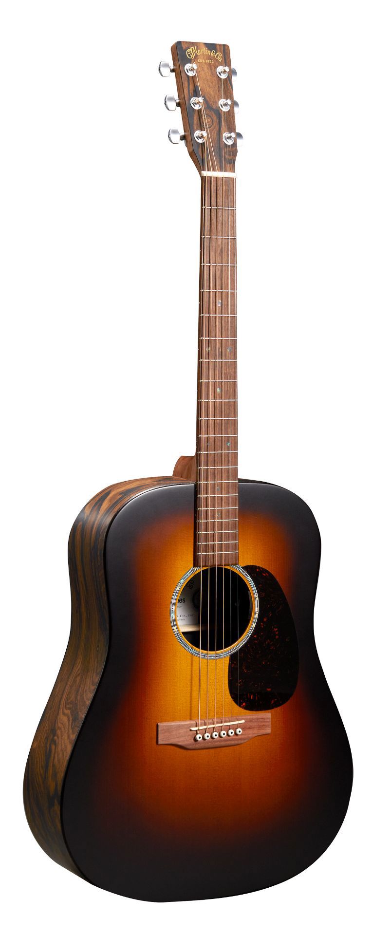 MARTIN DX2E ZIRICOTE BURST - AC/EL DREADNOUGHT GUITAR - BAG