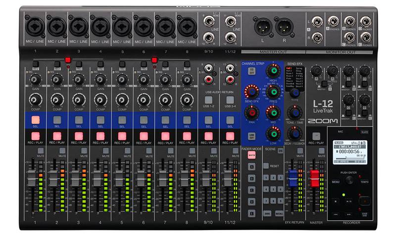 ZOOM L12 NEXT LIVE TRACK 12 CHANNEL MIXER 