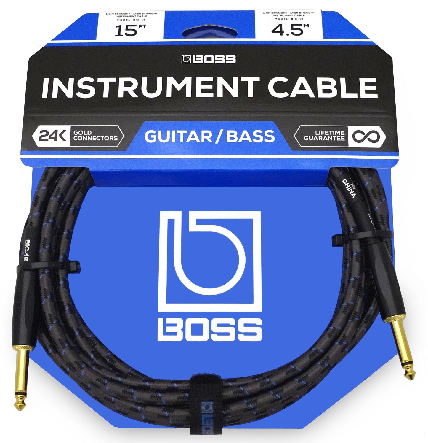 BOSS BIC-15 15FT INSTRUMENT CABLE