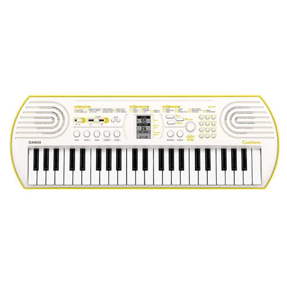 CASIO SA-80 MINI NON TOUCH SENSITIVE KEYBOARD - WHITE