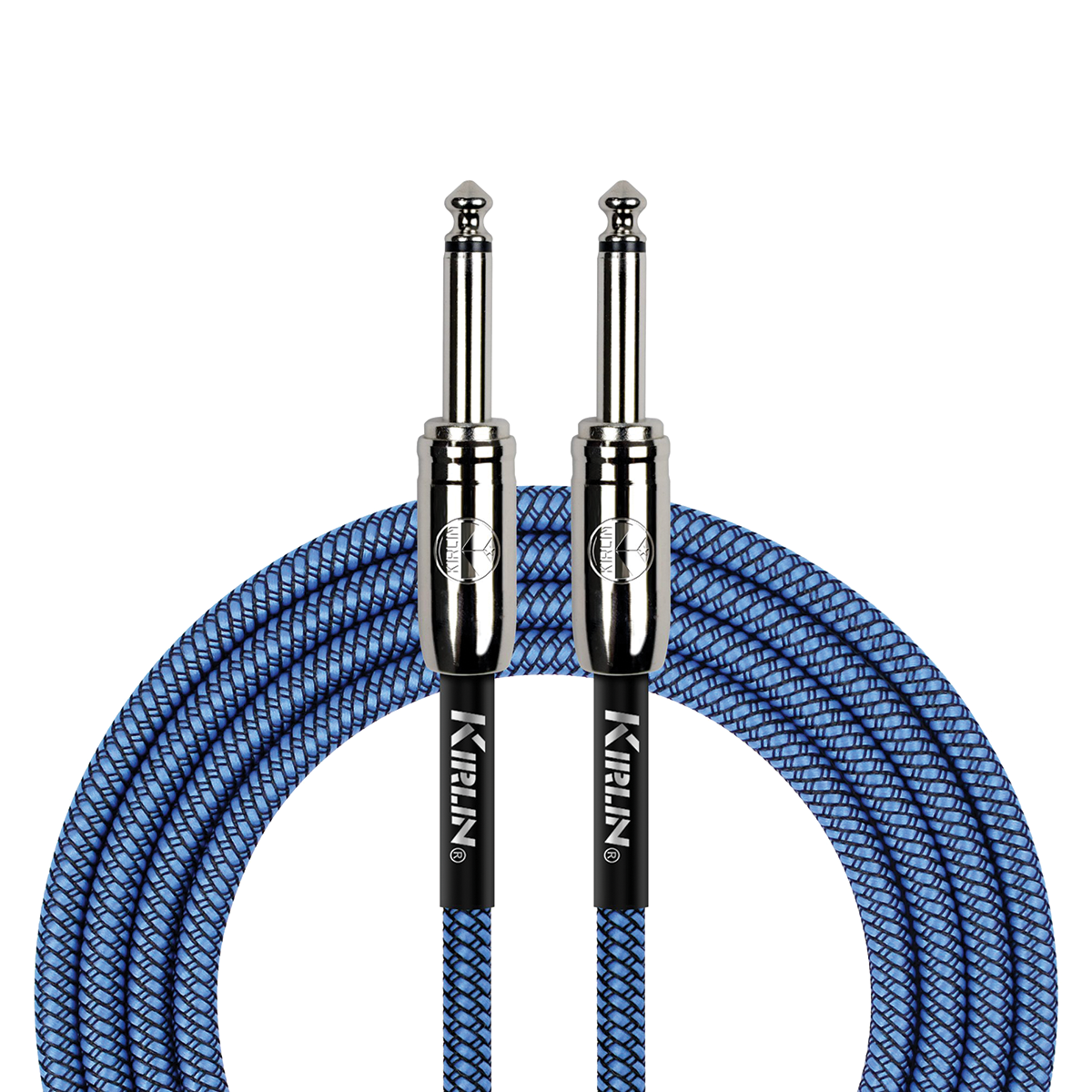 KIRLIN 20FT WOVEN INSTRUMENT CABLE - BLUE