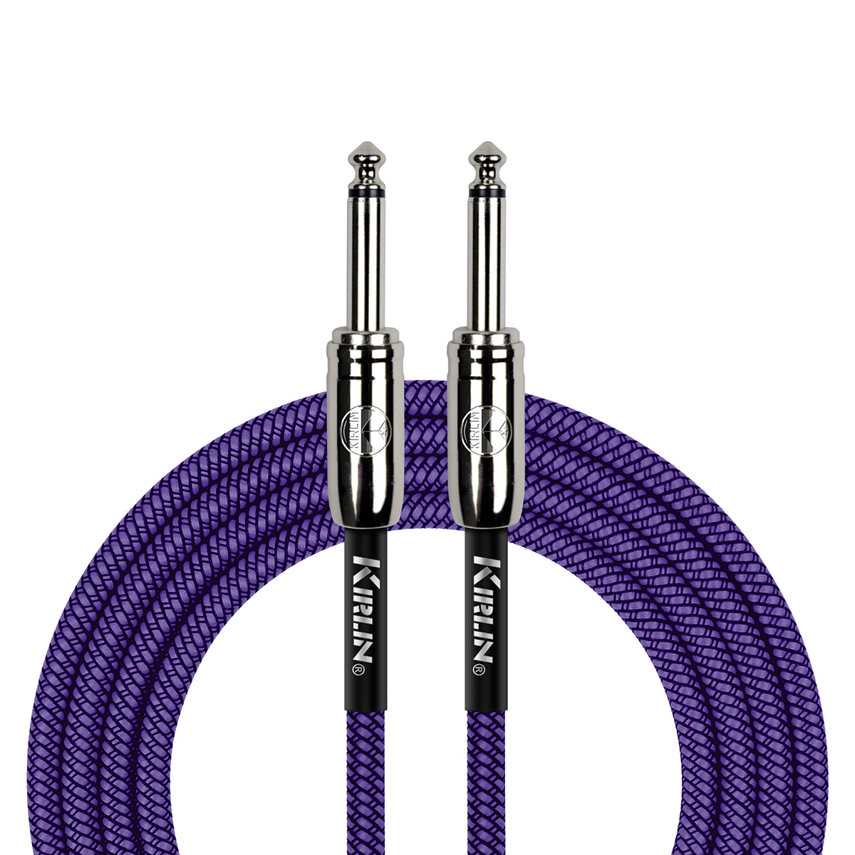 KIRLIN 20FT WOVEN INSTRUMENT CABLE - PURPLE