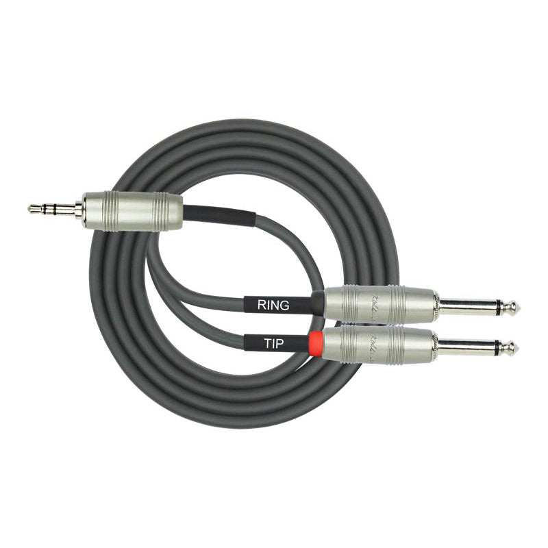 KIRLIN 10FT 3.5 STEREO TO DUAL 6.5 JACK