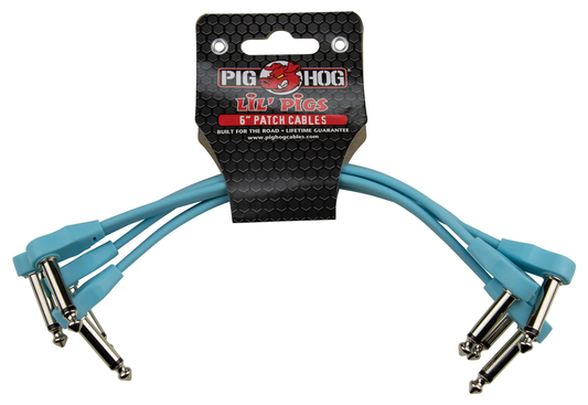 PIG HOG LIL HOG 6" 4PK RA PTACH CABLE - BLUE