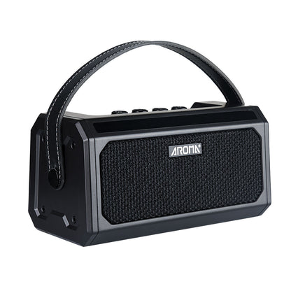 AROMA TG-08 PORTABLE 10W ELECTRIC GUITAR AMP - METAL BLACK 