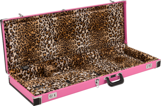 FENDER JOE STRUMMER STRAT/TELE GUITAR CASE (PINK/LEOPARD)