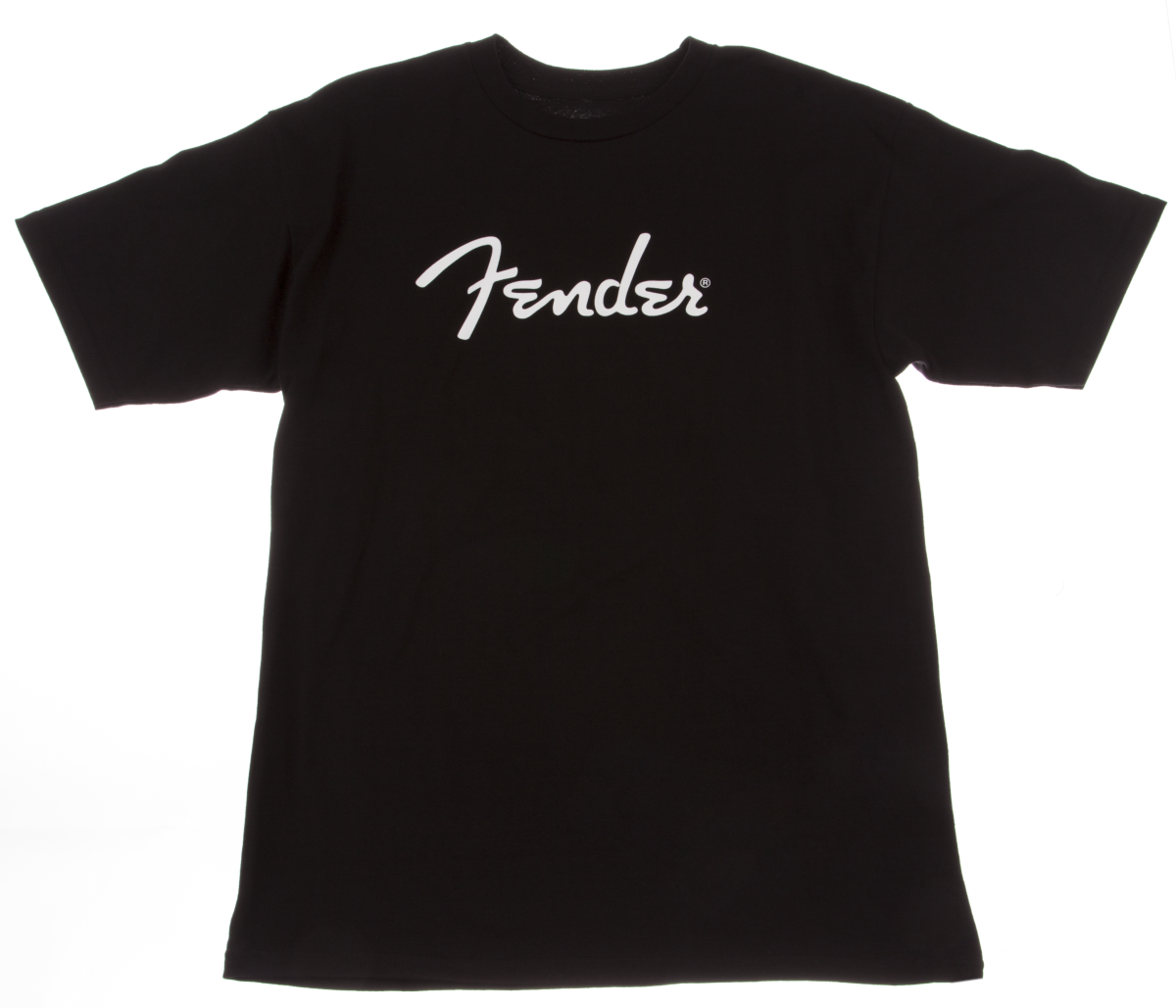 FENDER TEE SPAG LOGO BLACK - LARGE