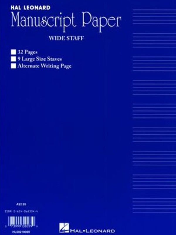 HAL LEONARD MANUSCRIPT BOOK