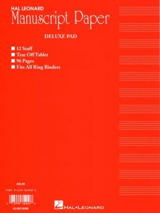 HAL LEONARD DELUXE MANUSCRIPT PAS 96PG RED