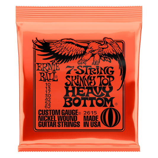 ERNIE BALL SKINNY TOP HEAVY BOTTOM 7 STRING SET - 10-62