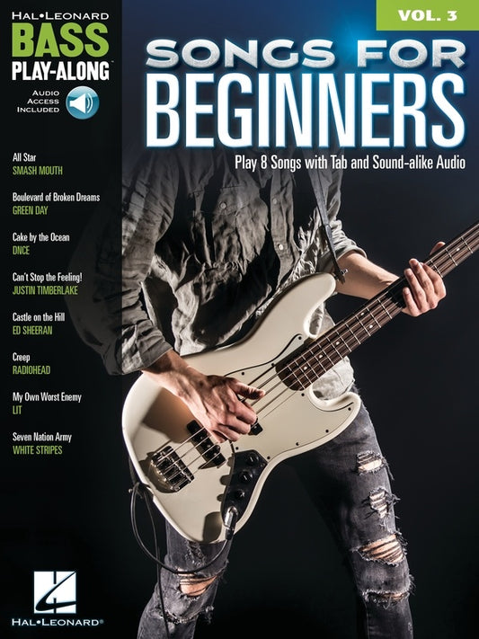 SONGS FOR BEGINNERS BASS PLAYALONG BK