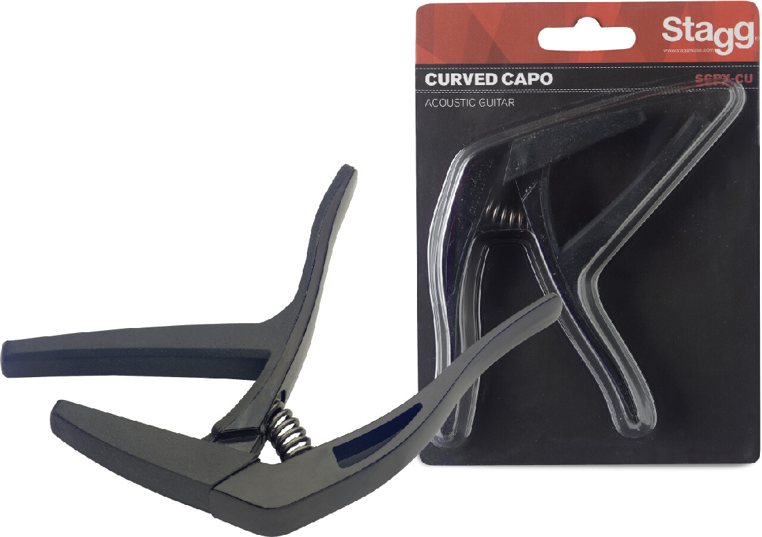 STAGG SCPX-CU ACOUSTIC/ELECTRIC TRIGGER CAPO - BLACK