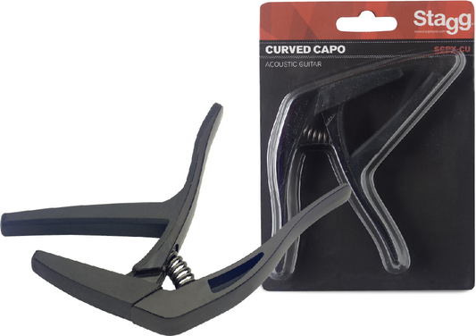 STAGG SCPX-CU ACOUSTIC/ELECTRIC TRIGGER CAPO - BLACK
