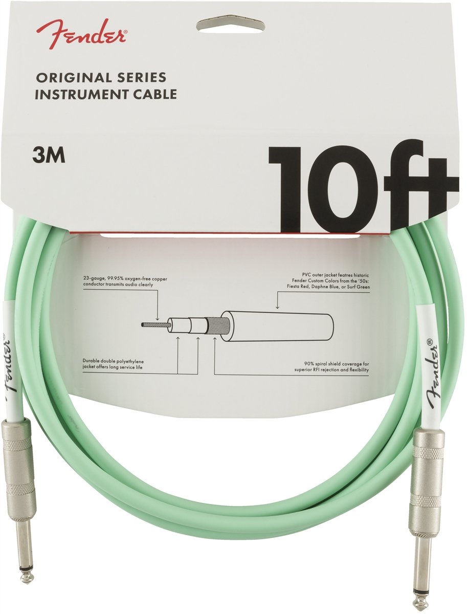 FENDER ORIGINAL 10' INSTRUMENT CABLE - SURF GREEN